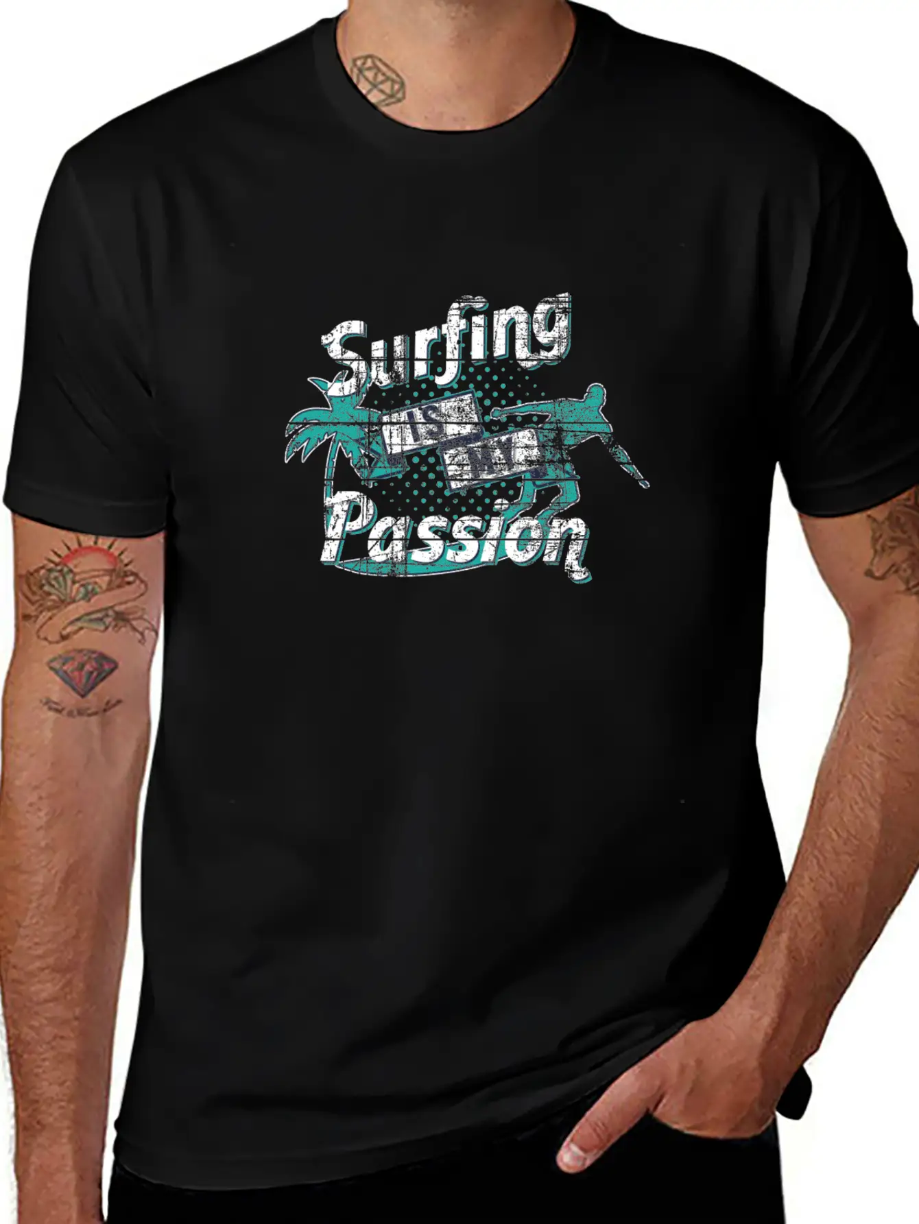Surfing Is My Passion Lightweight Cotton T-Shirt – Daily Comfort Graphic Shirt