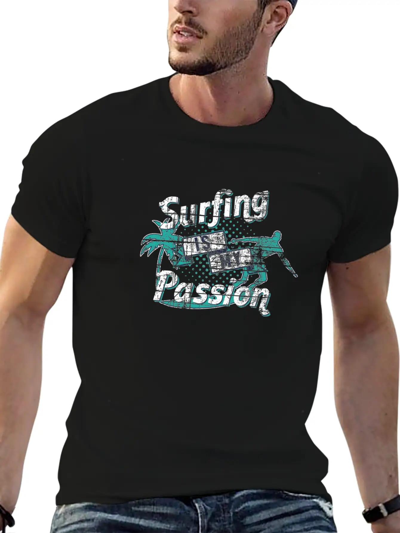 Surfing Is My Passion Lightweight Cotton T-Shirt – Daily Comfort Graphic Shirt