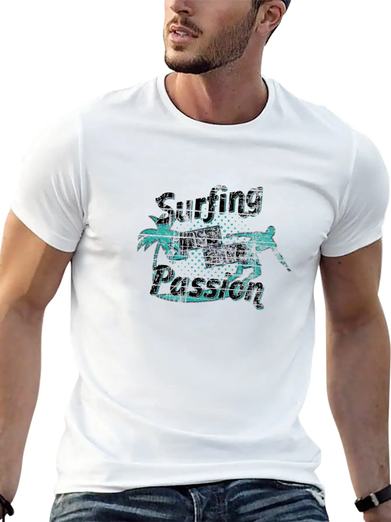 Surfing Is My Passion Lightweight Cotton T-Shirt – Daily Comfort Graphic Shirt