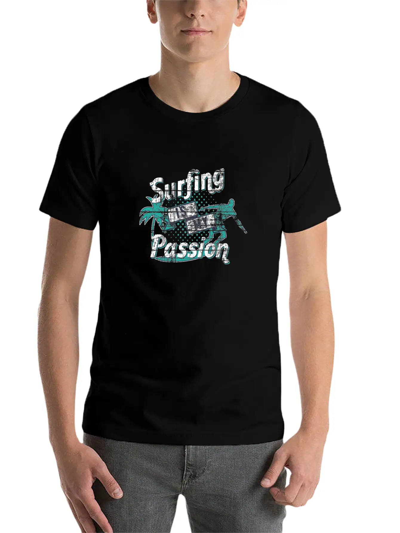Surfing Is My Passion Lightweight Cotton T-Shirt – Daily Comfort Graphic Shirt