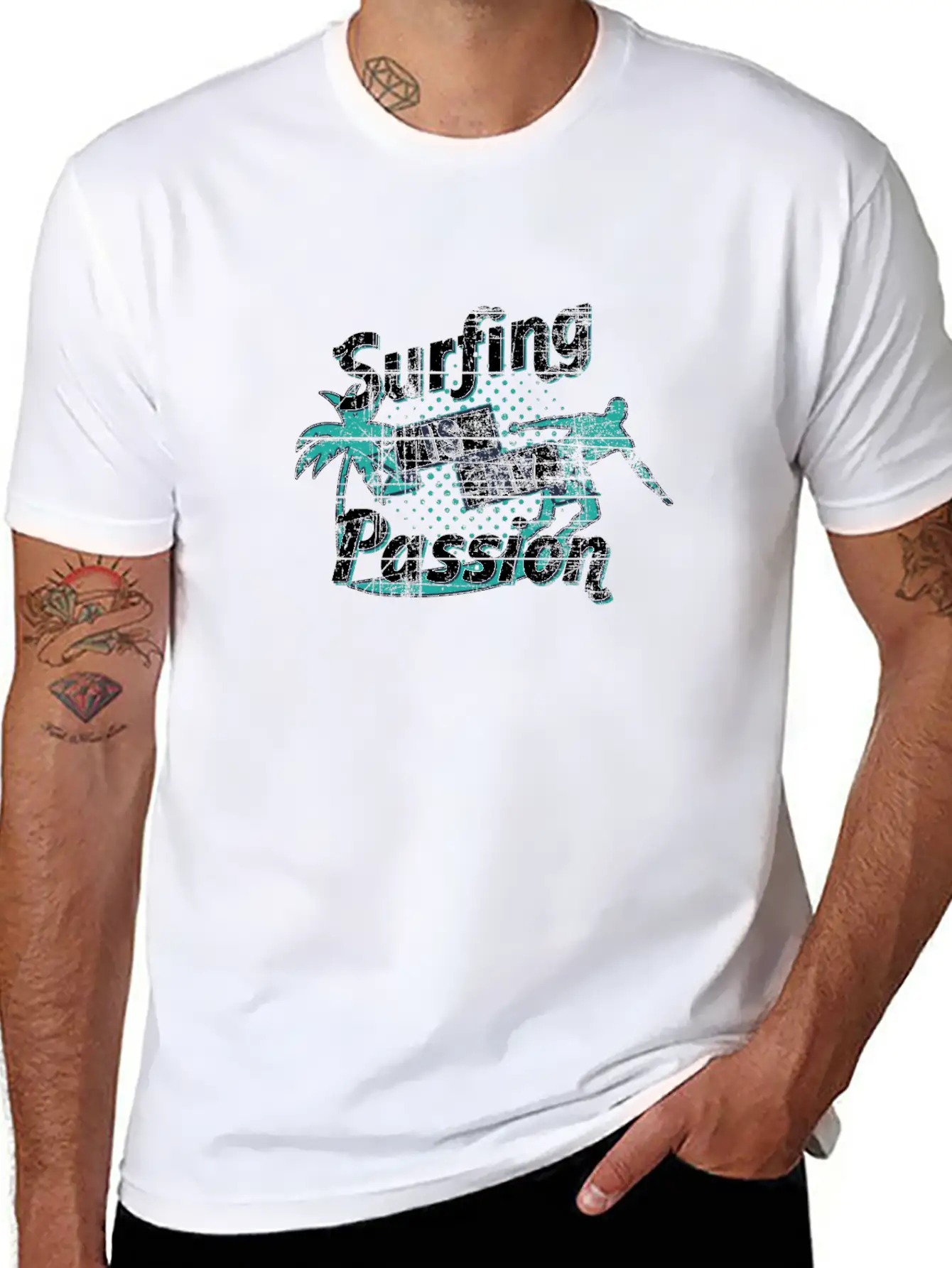 Surfing Is My Passion Lightweight Cotton T-Shirt – Daily Comfort Graphic Shirt