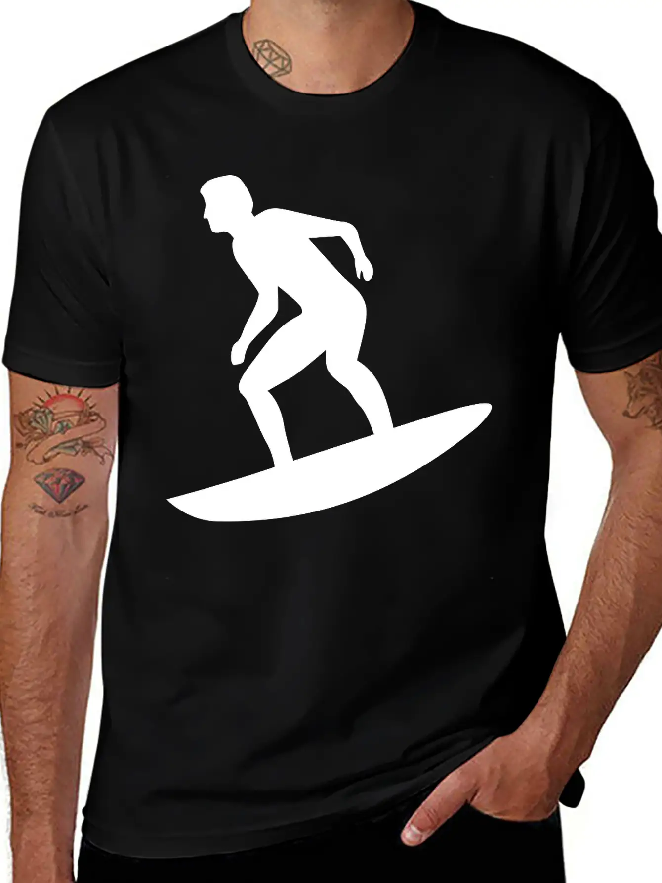 Surfing Lightweight Cotton T-Shirt – Daily Comfort Graphic Shirt