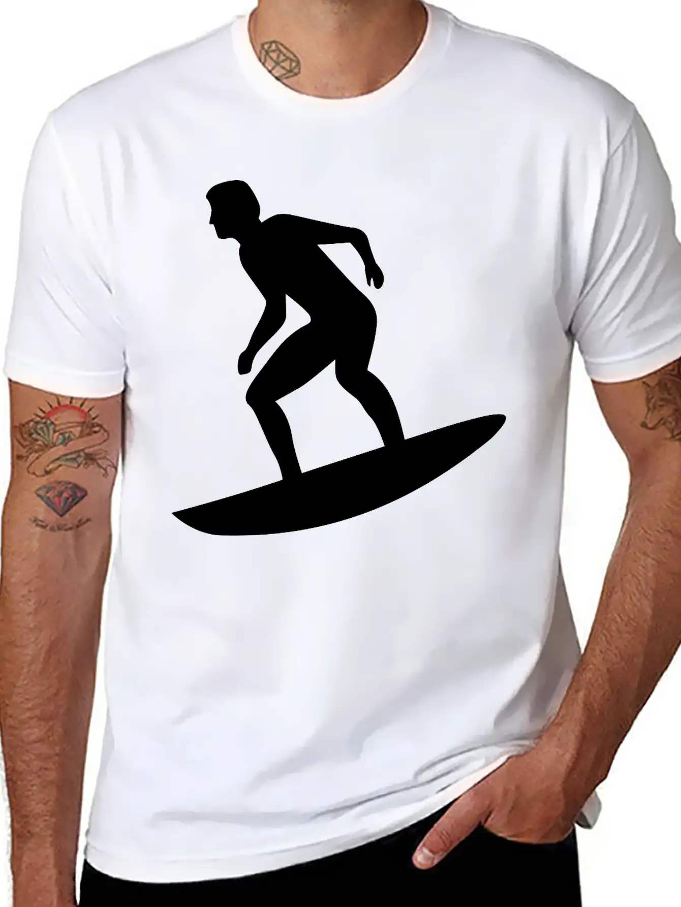Surfing Lightweight Cotton T-Shirt – Daily Comfort Graphic Shirt