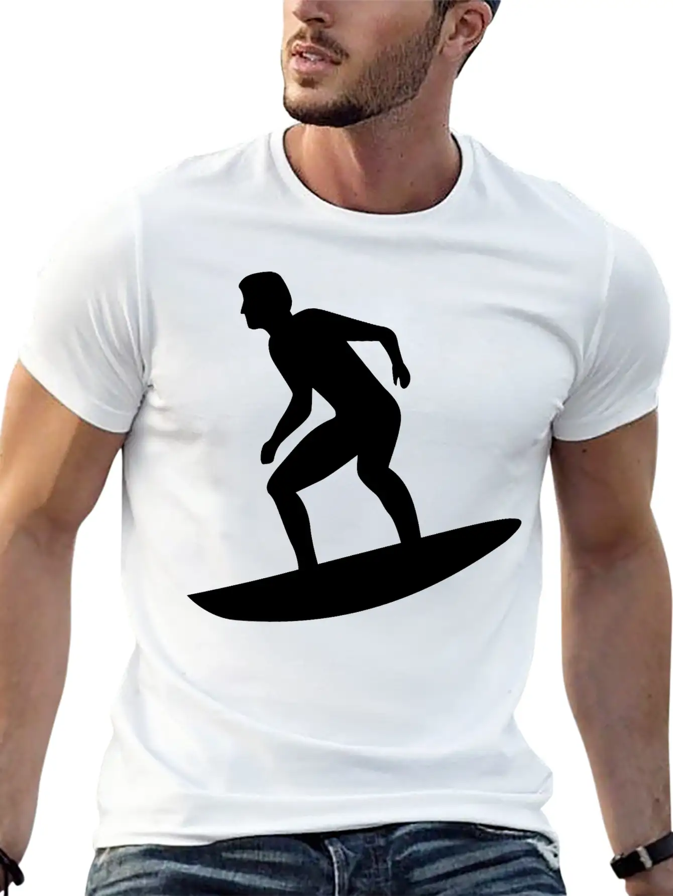 Surfing Lightweight Cotton T-Shirt – Daily Comfort Graphic Shirt