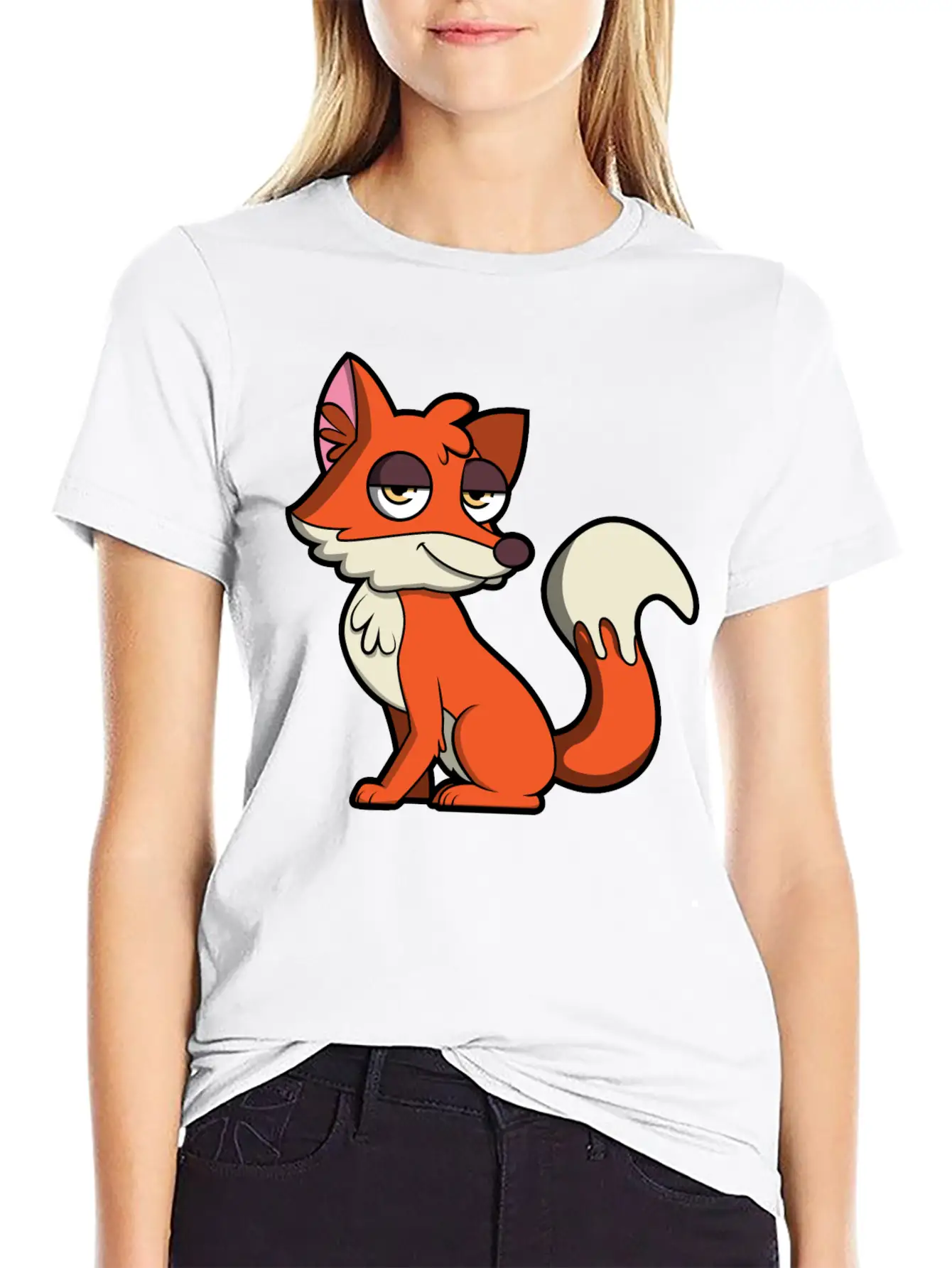 Sweet Fox Lightweight Cotton T-Shirt – Daily Comfort Graphic Shirt