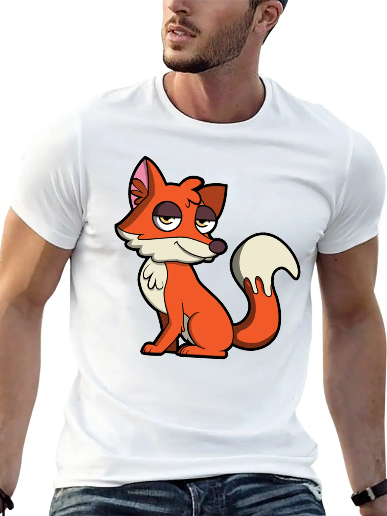 Sweet Fox Lightweight Cotton T-Shirt – Daily Comfort Graphic Shirt