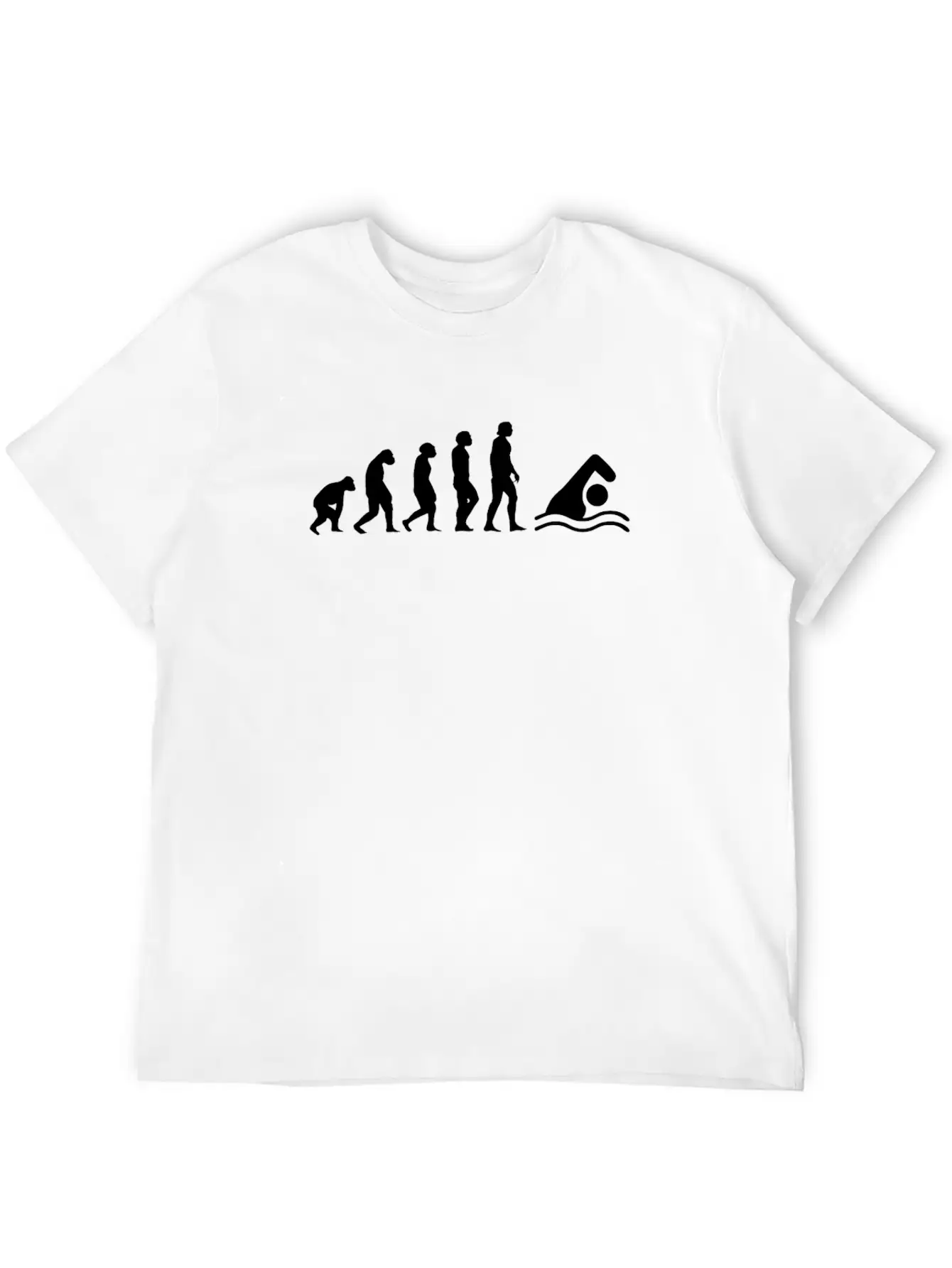 Swimmer Evolution Swimming Gift Lightweight Cotton T-Shirt – Daily Comfort Graphic Shirt