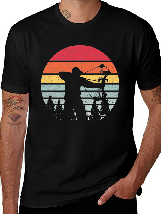 Vintage Archery T-Shirt - Bow Hunter Silhouette