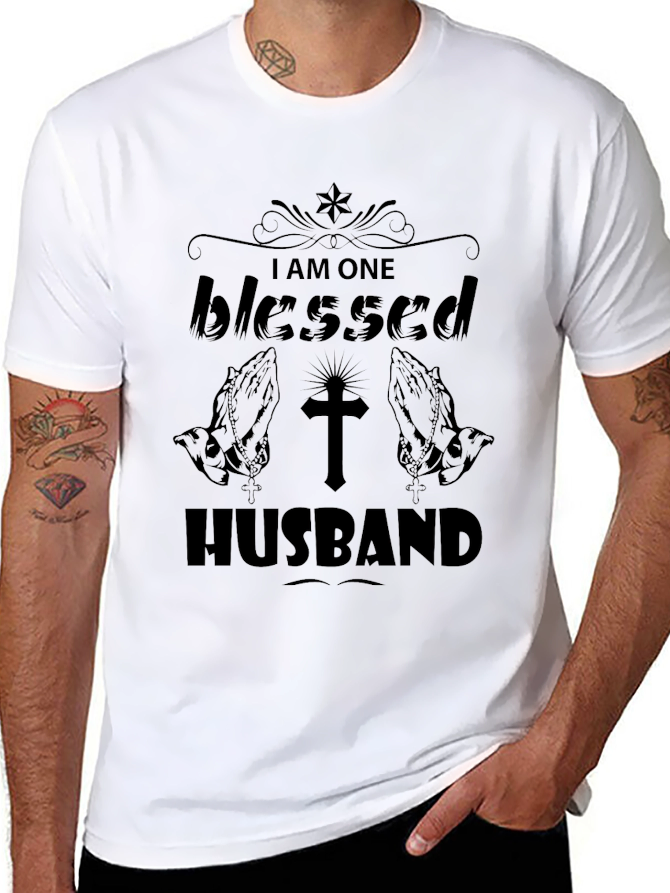 Blessed Husband T-Shirt - Christian Apparel
