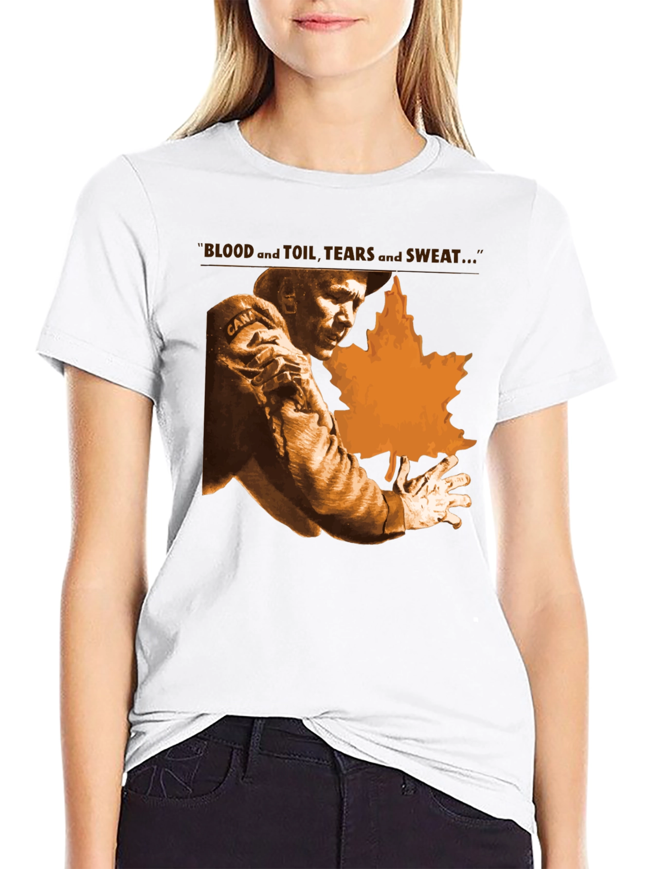 Blood Toil Tears Sweat T-Shirt - Canada Maple Leaf