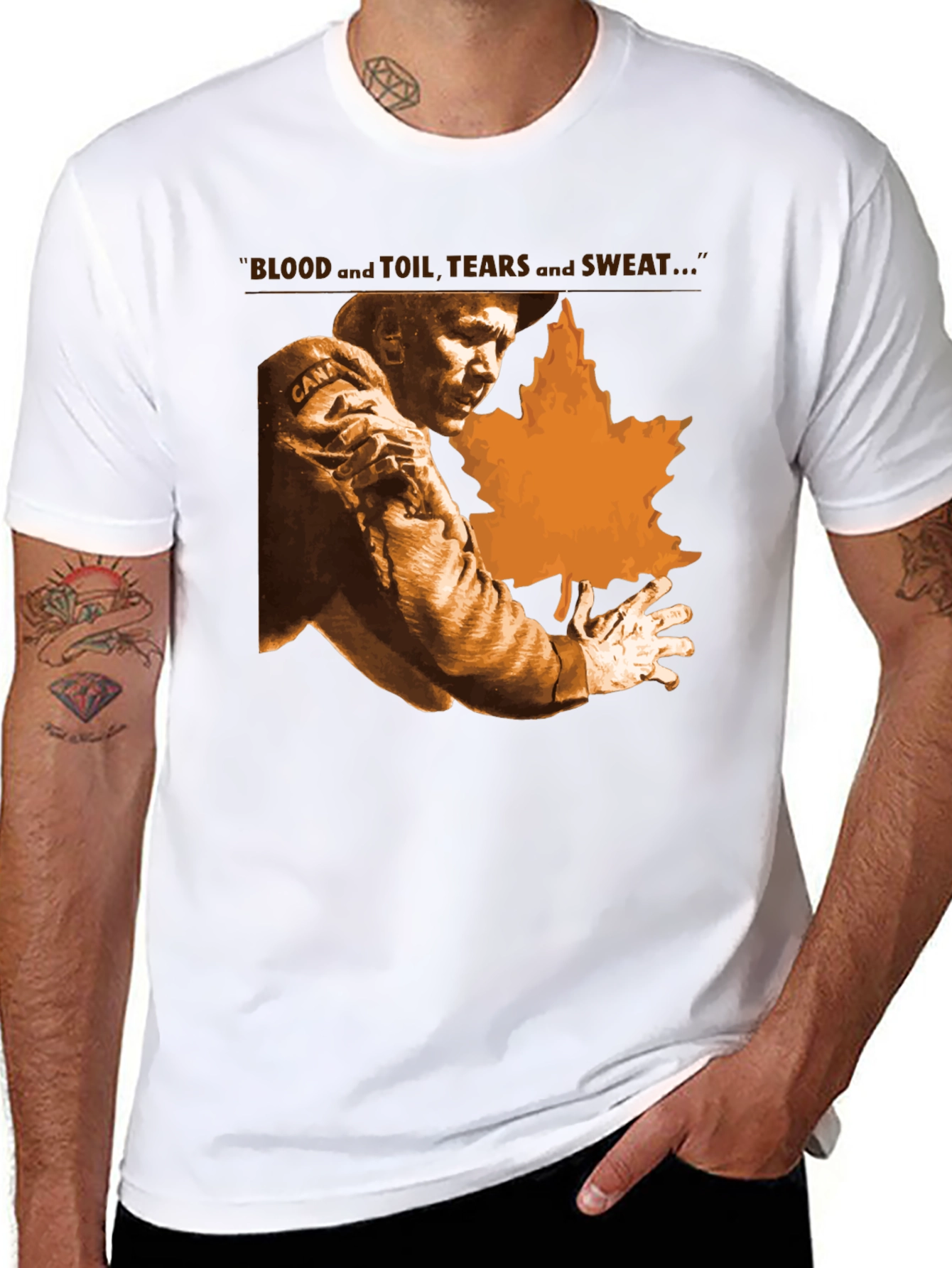 Blood Toil Tears Sweat T-Shirt - Canada Maple Leaf