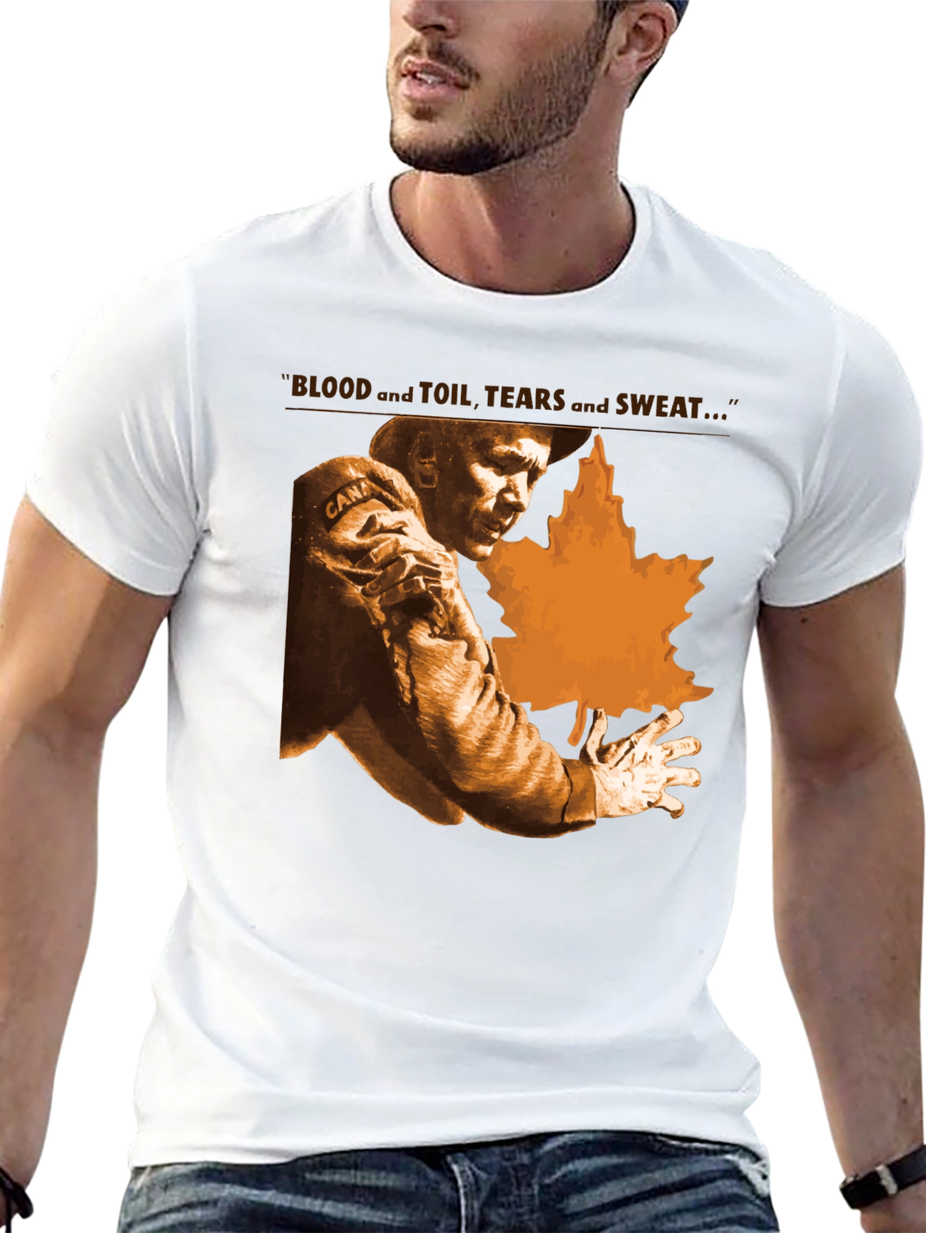 Blood Toil Tears Sweat T-Shirt - Canada Maple Leaf