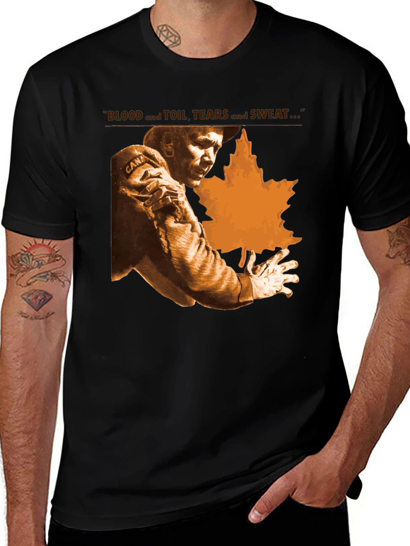 Blood Toil Tears Sweat T-Shirt - Canada Maple Leaf