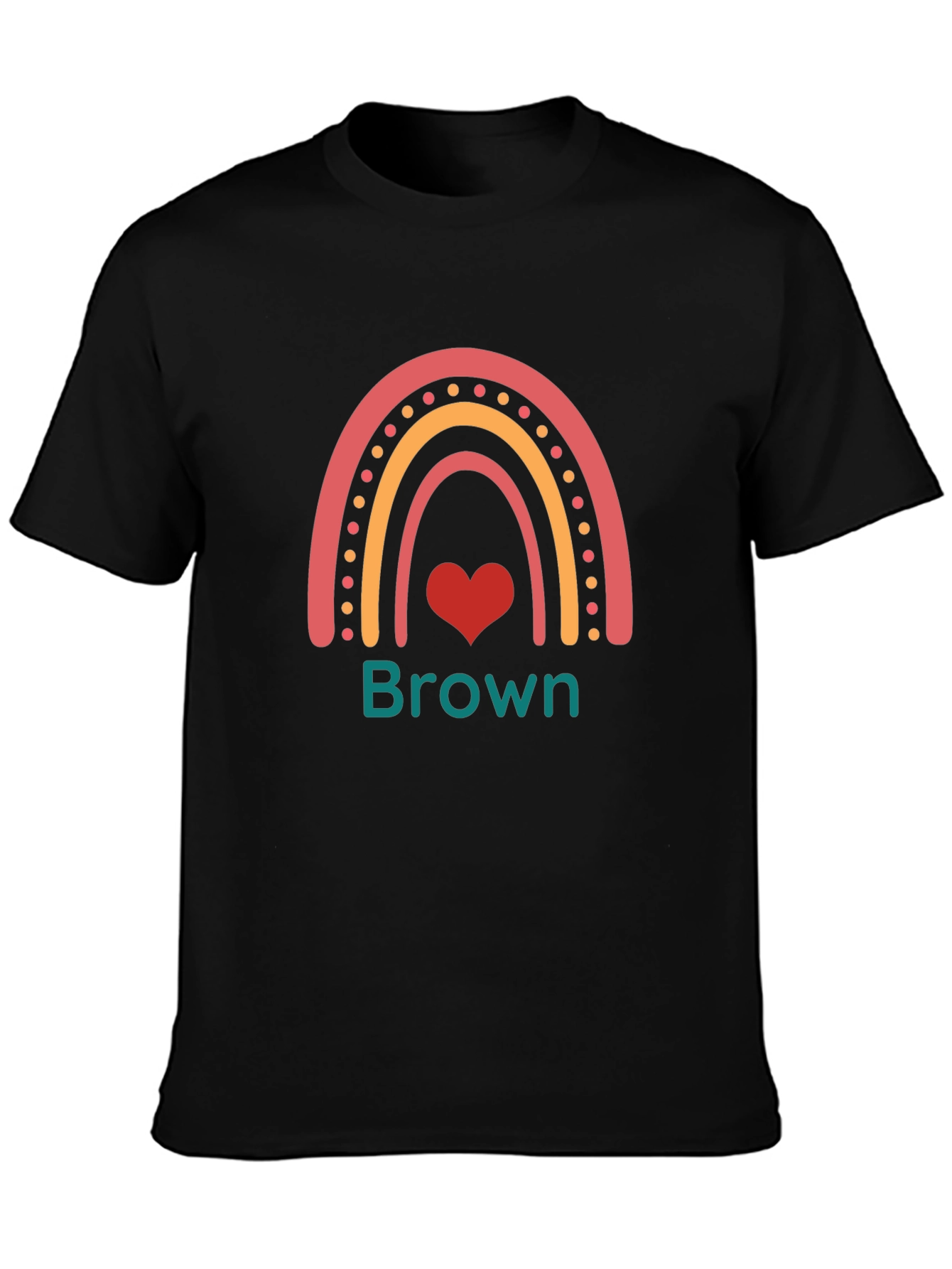 Rainbow Brown Name T-Shirt