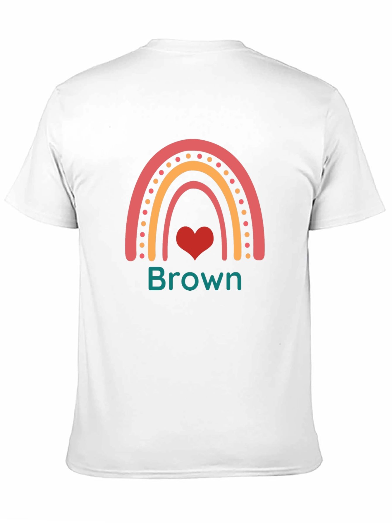 Rainbow Brown Name T-Shirt