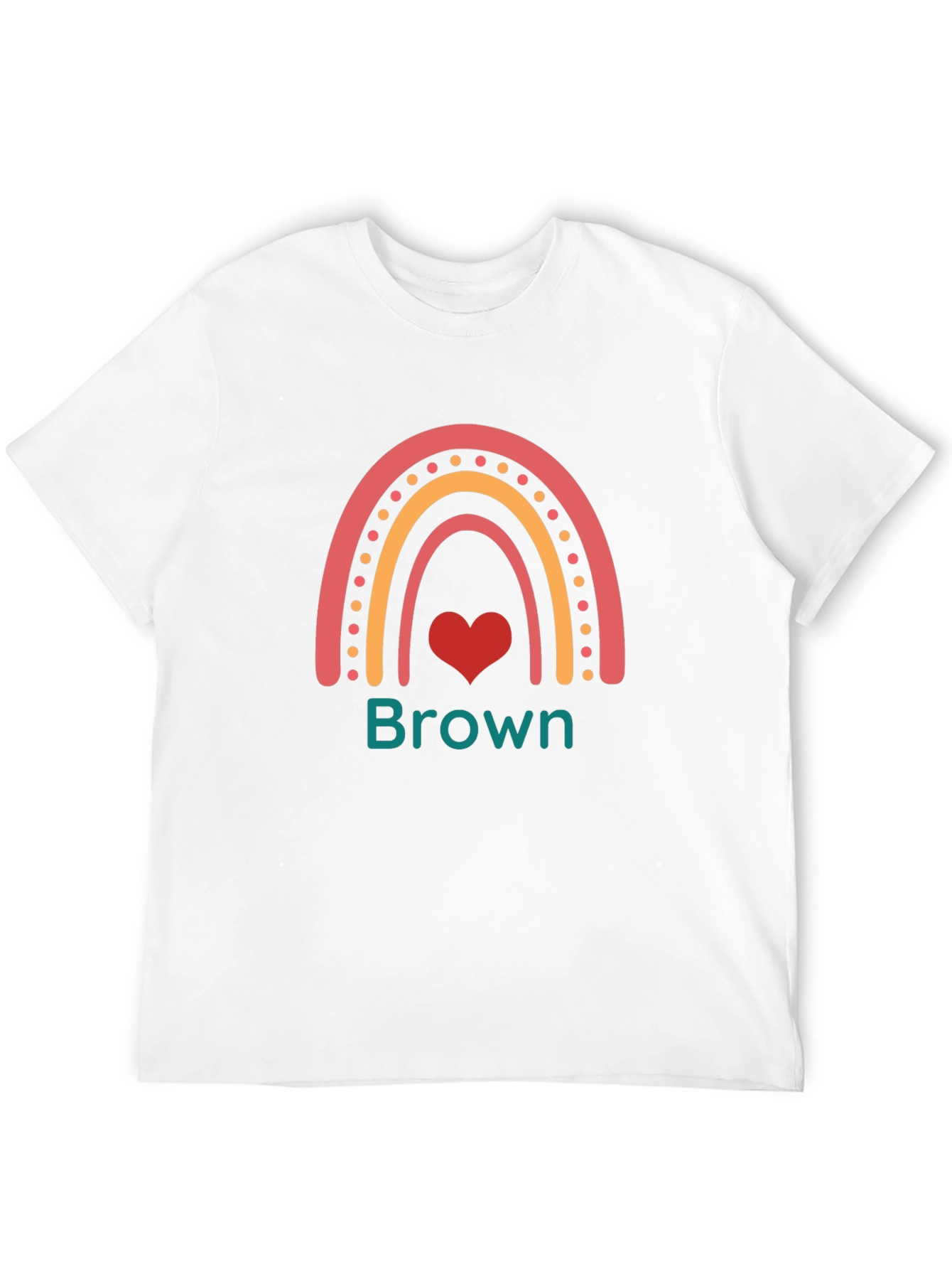 Rainbow Brown Name T-Shirt