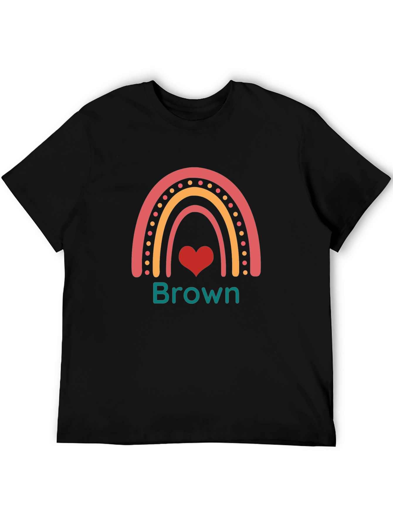 Rainbow Brown Name T-Shirt