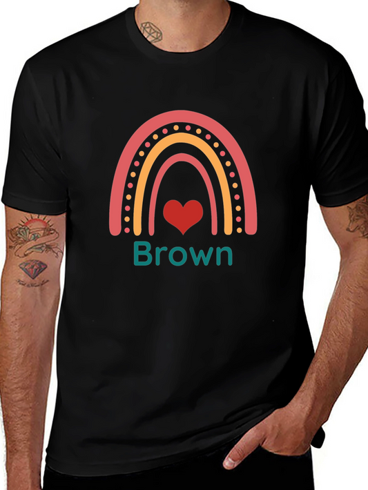 Rainbow Brown Name T-Shirt