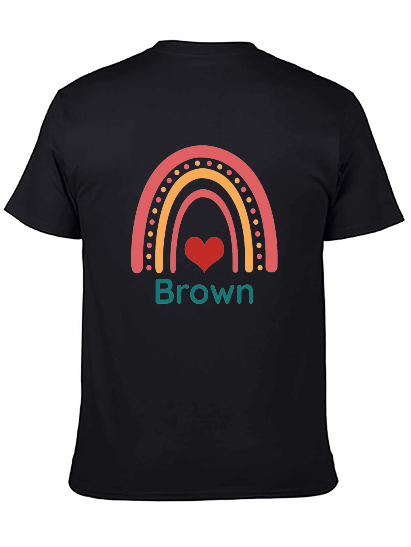 Rainbow Brown Name T-Shirt