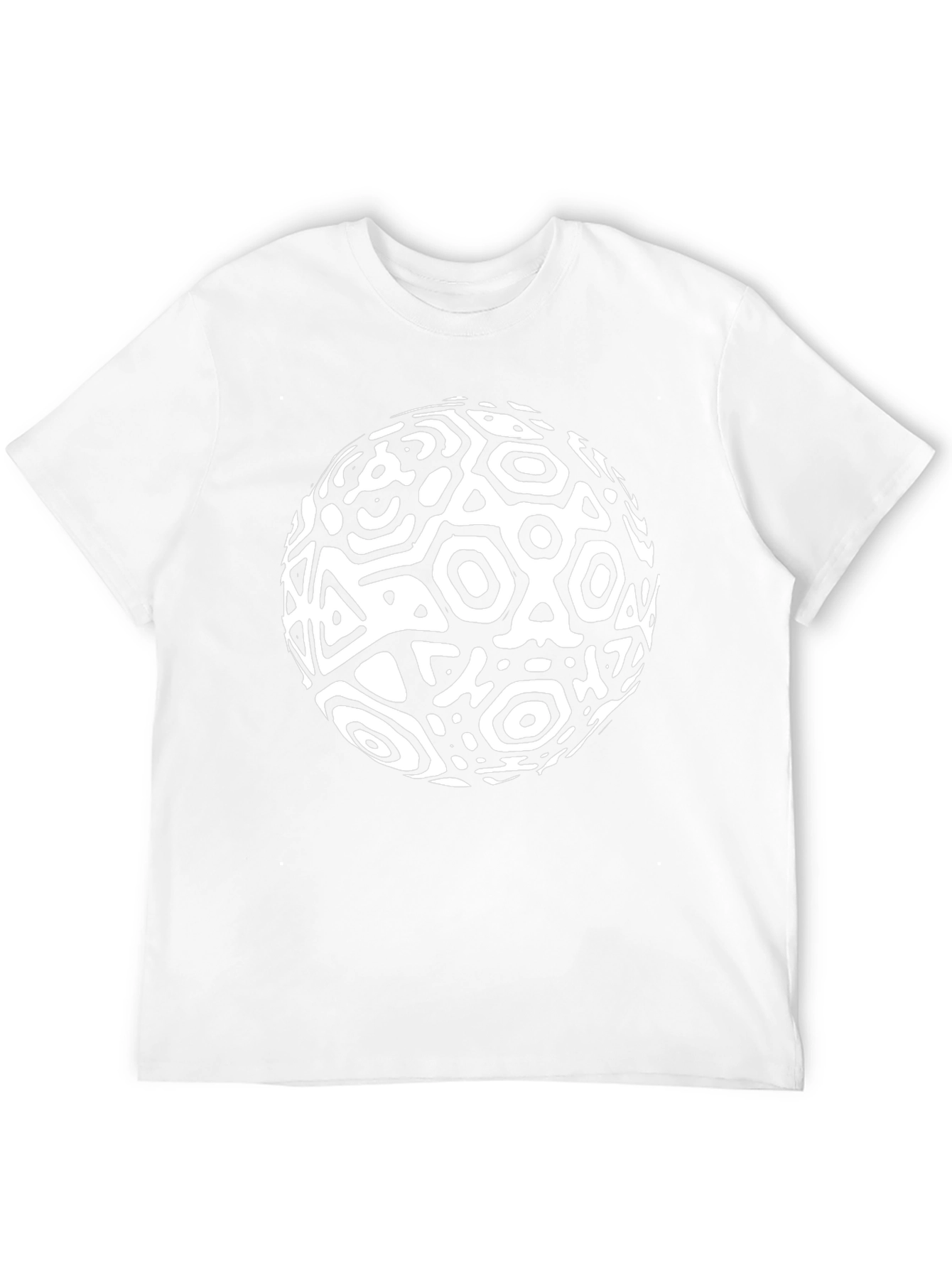 Abstract Geometric Sphere Black T-Shirt