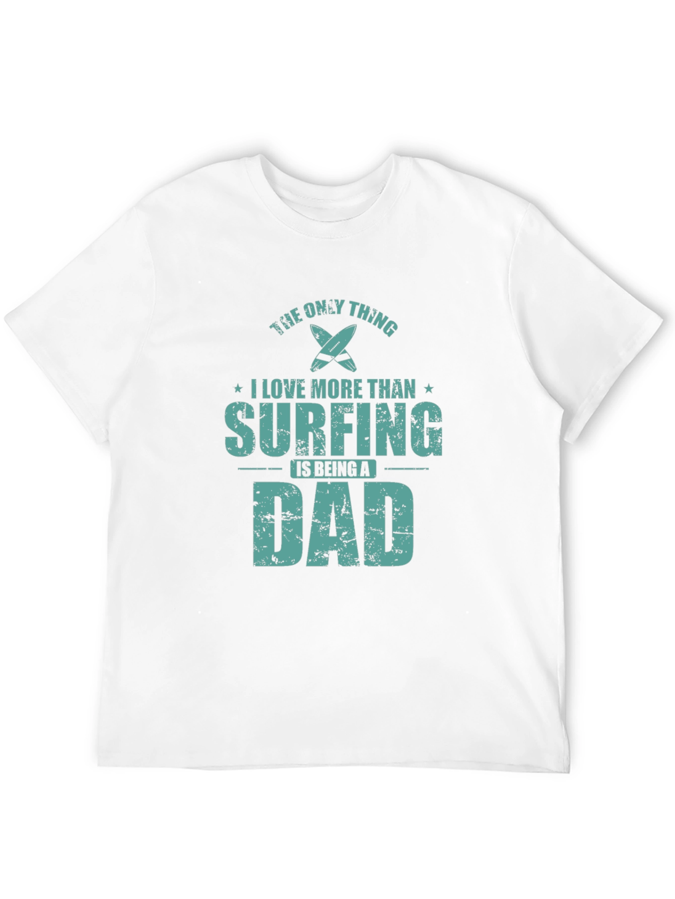 Surfing Dad Graphic Tee - Black Cotton T-Shirt
