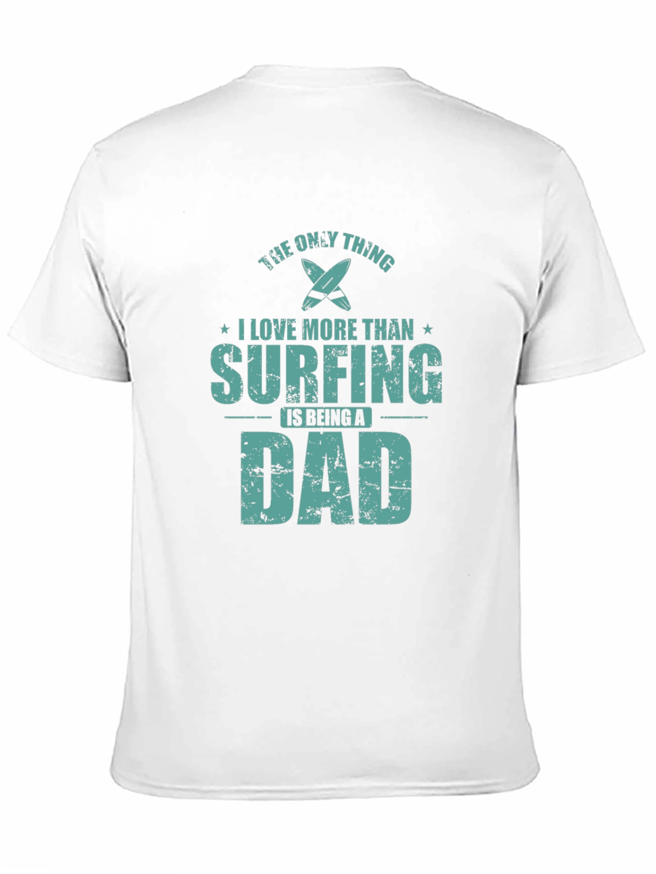 Surfing Dad Graphic Tee - Black Cotton T-Shirt