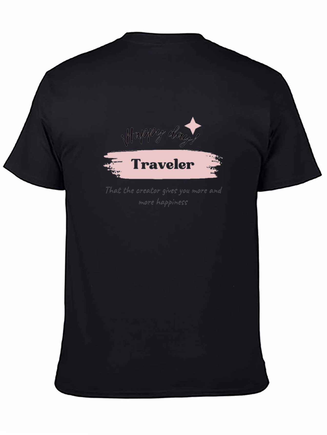 Traveler Graphic Print Black T-Shirt