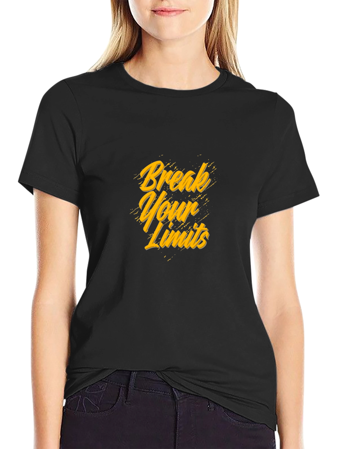 Break Your Limits Black Graphic Tee