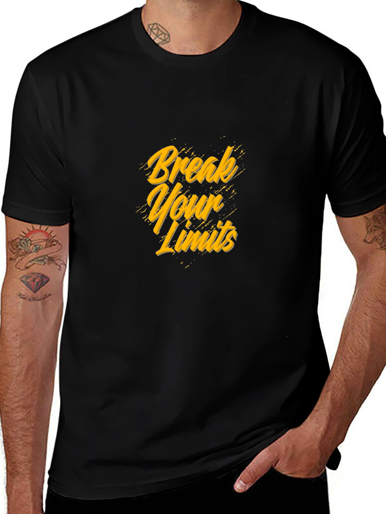 Break Your Limits Black Graphic Tee