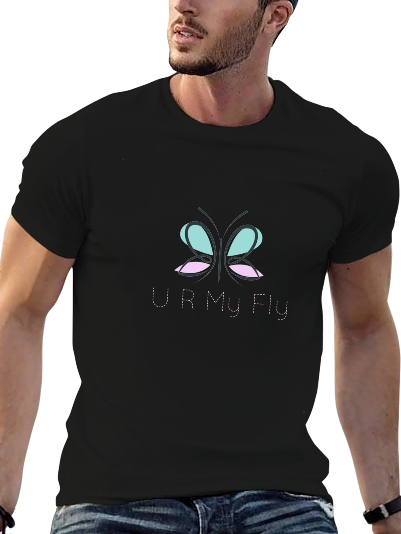 U R My Fly Graphic Tee - Black