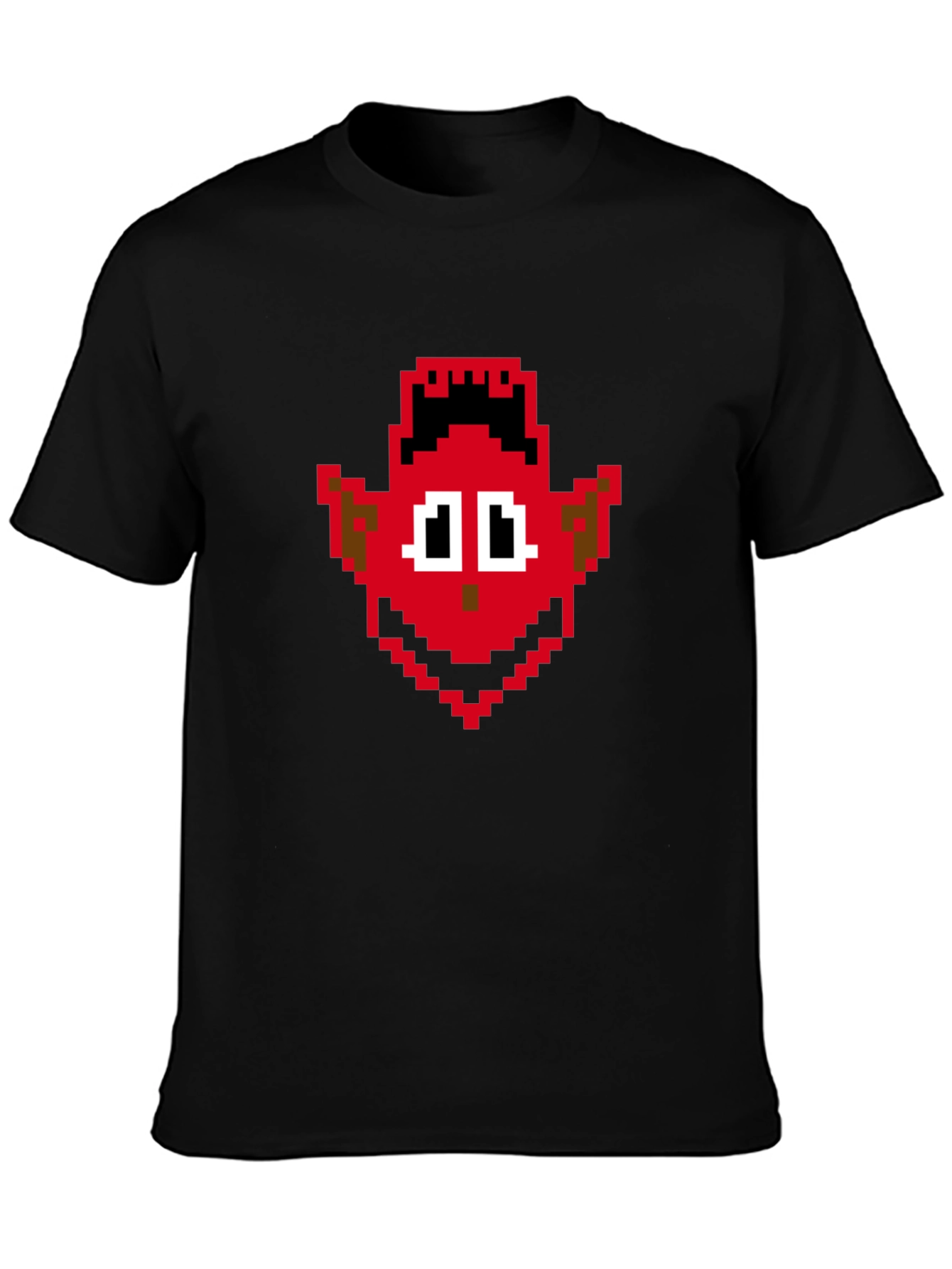 Retro Pixel Devil Graphic Tee - Soft Cotton Shirt