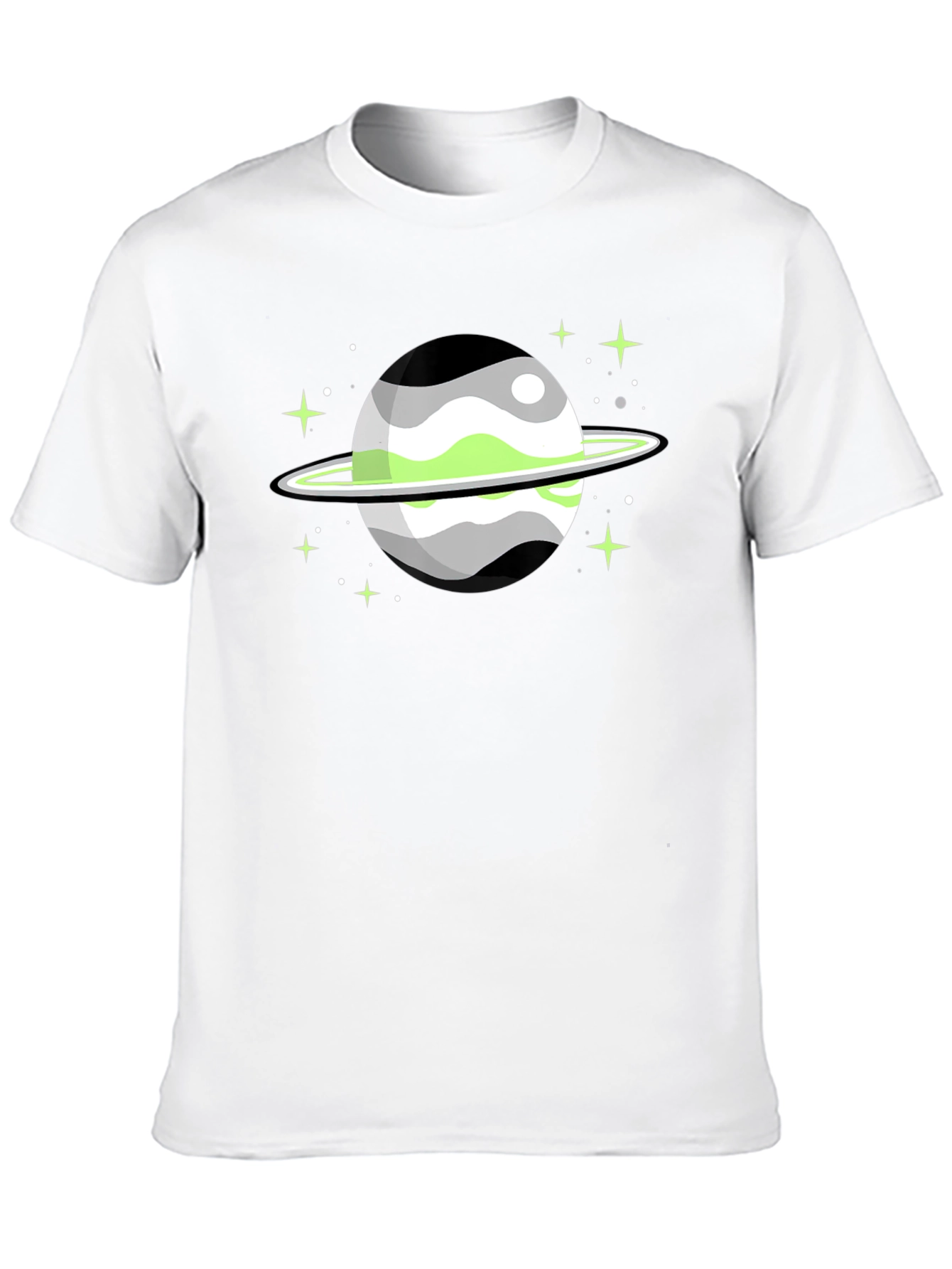 Aromantic Pride Planet Graphic T-Shirt