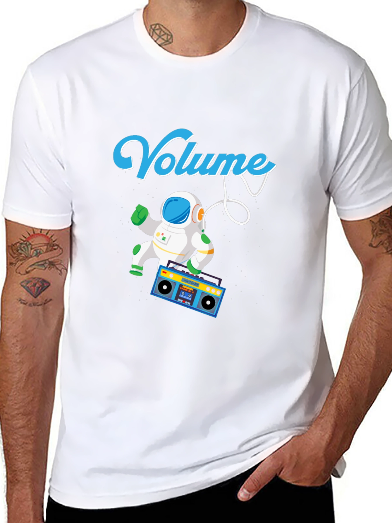 Volume Astronaut T-Shirt - Space Boombox