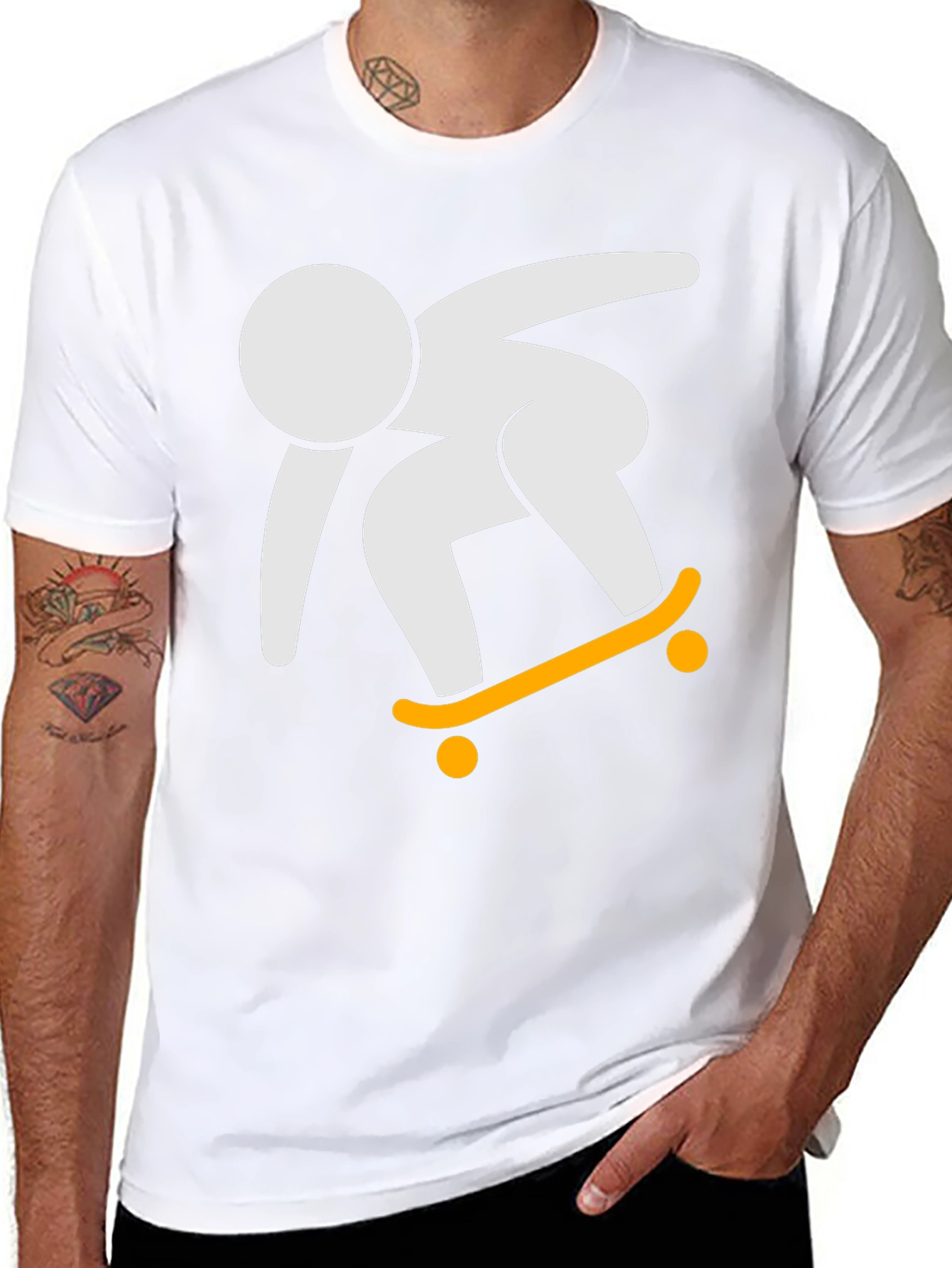 Skateboarder Graphic T-Shirt - Cool Skater Tee