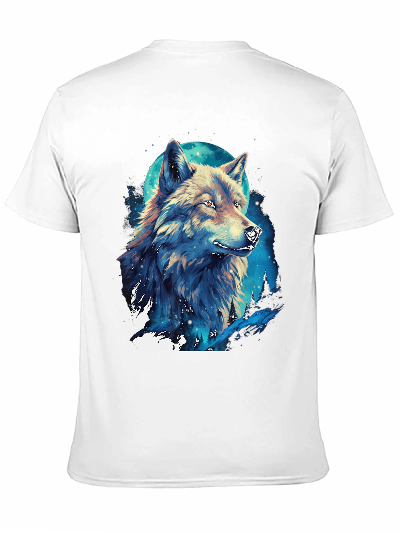 Wolf Moon Graphic Tee - Artistic Design
