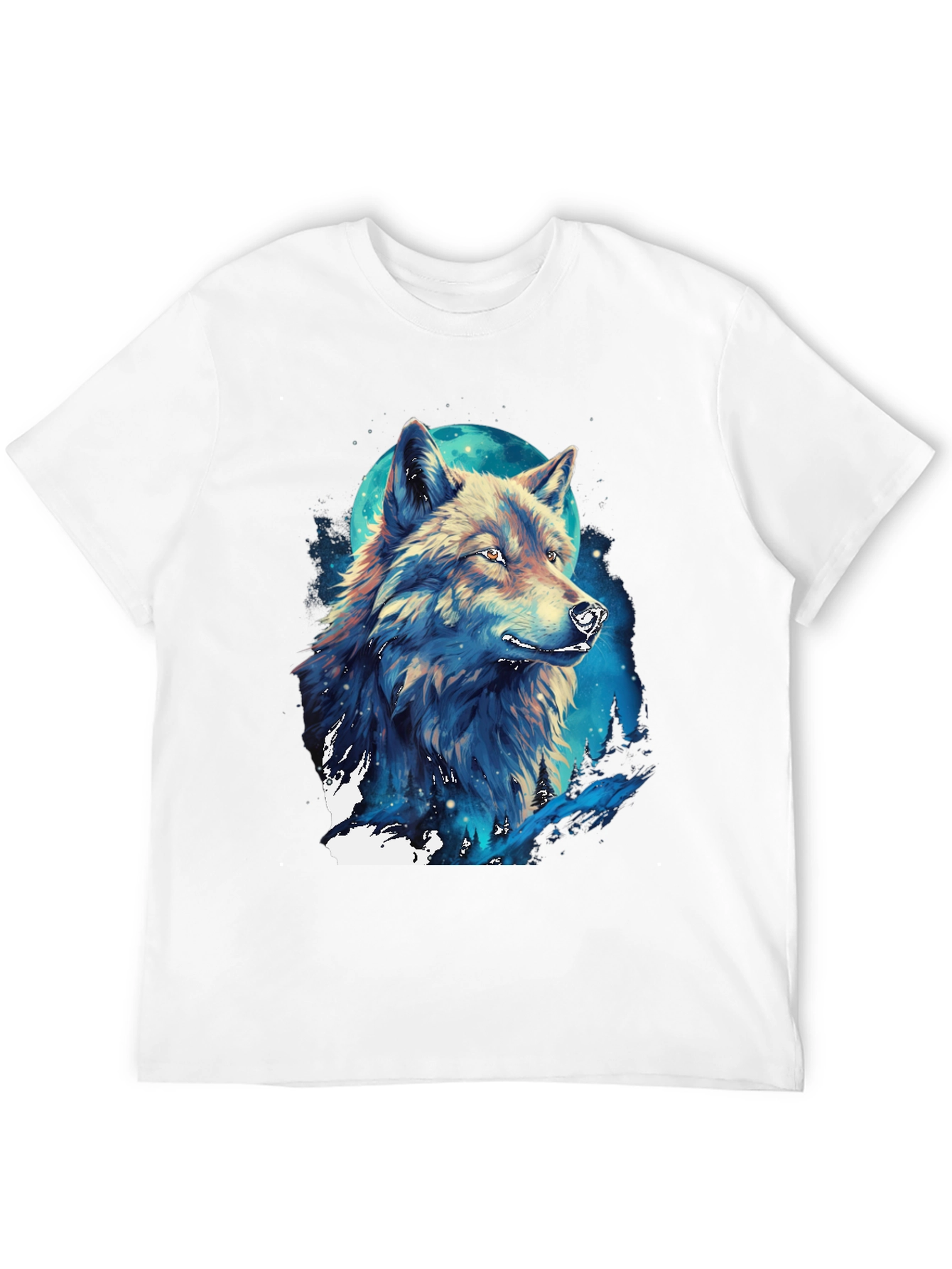 Wolf Moon Graphic Tee - Artistic Design