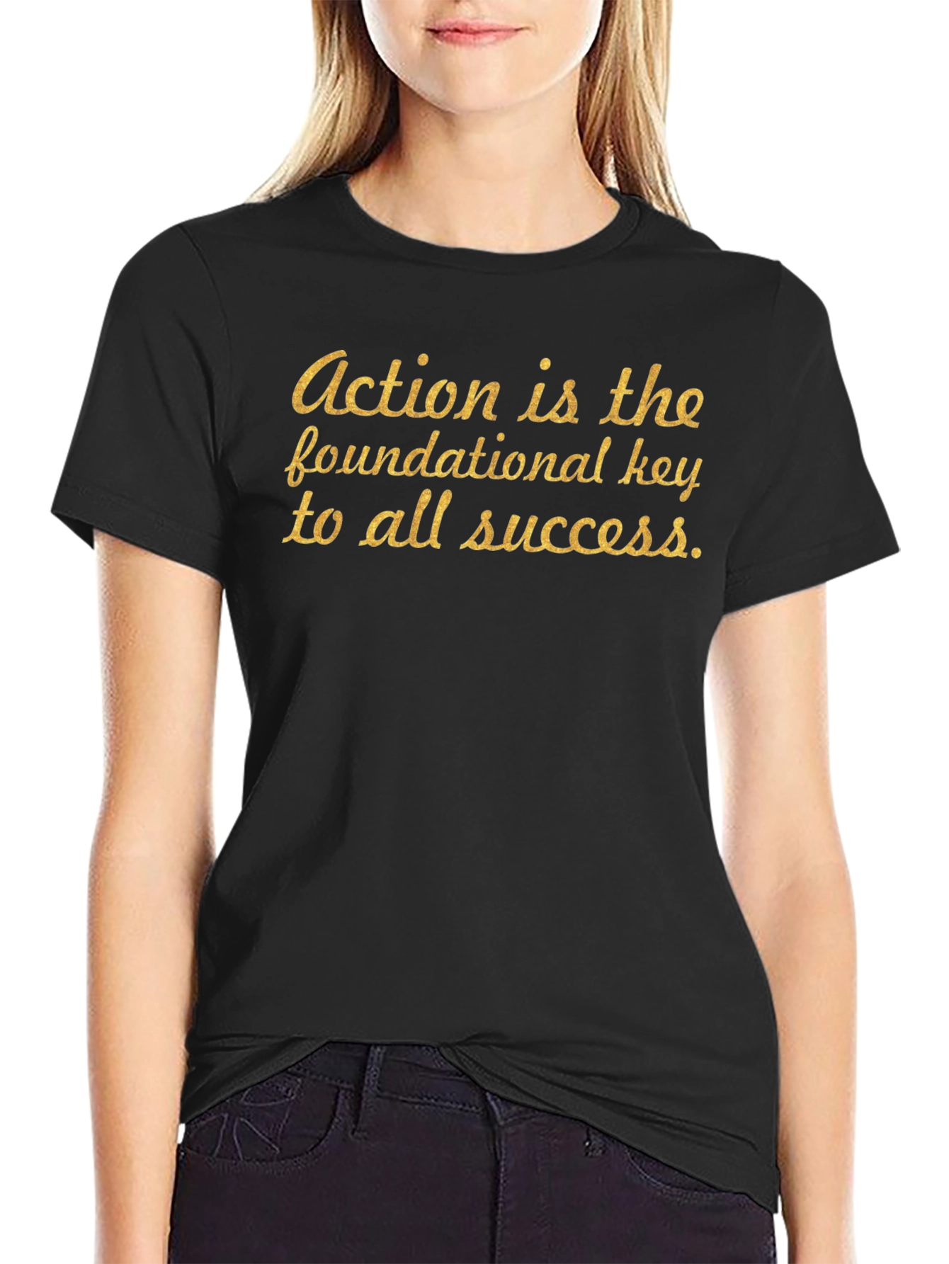 Action is Key Black T-Shirt