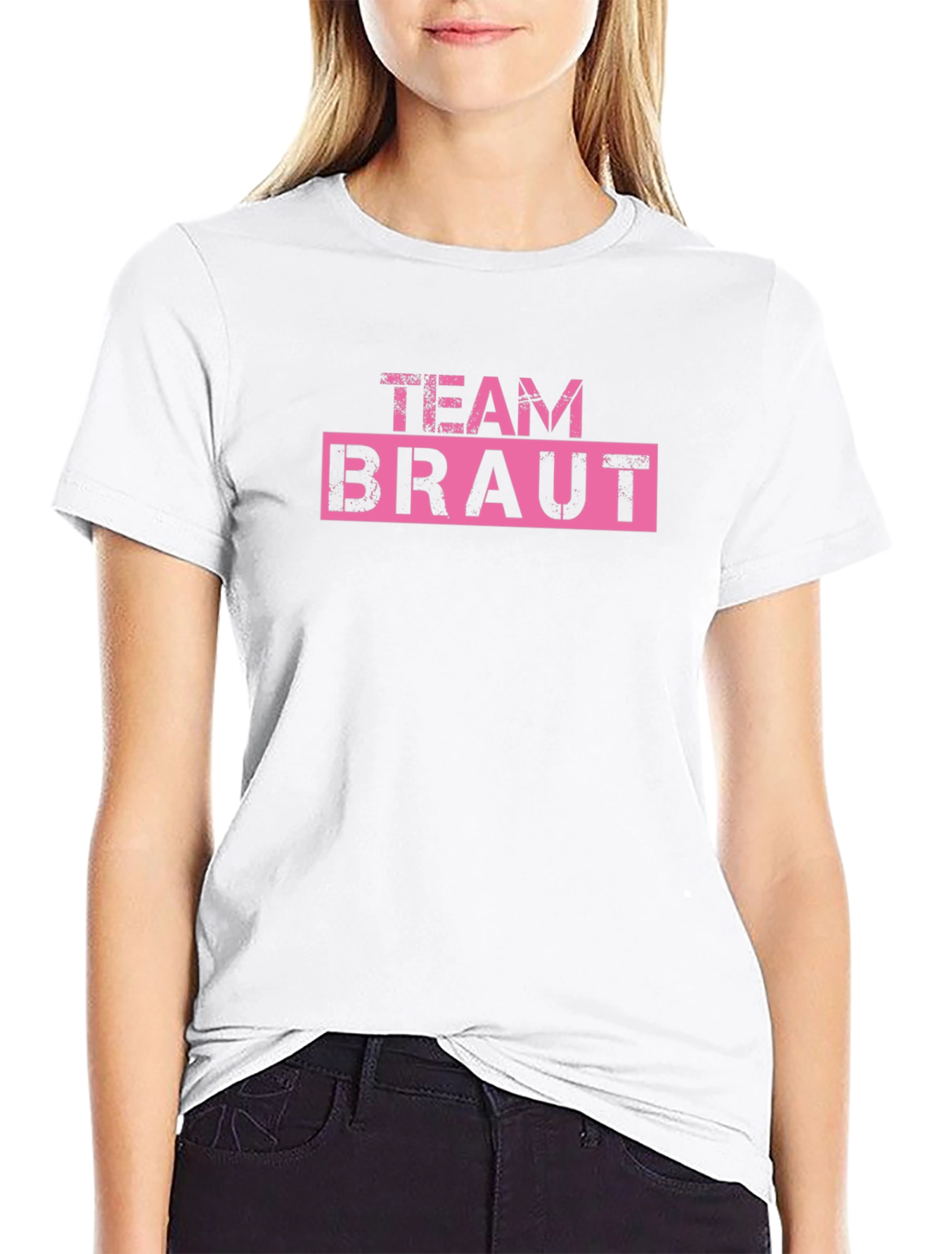 Team Braut Black T-Shirt - Bride Squad Tee