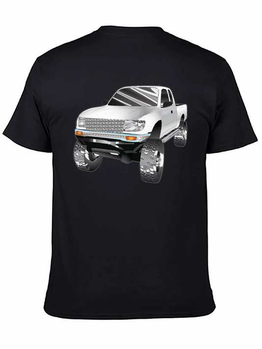 Truck Graphic Tee - Black Cotton T-Shirt