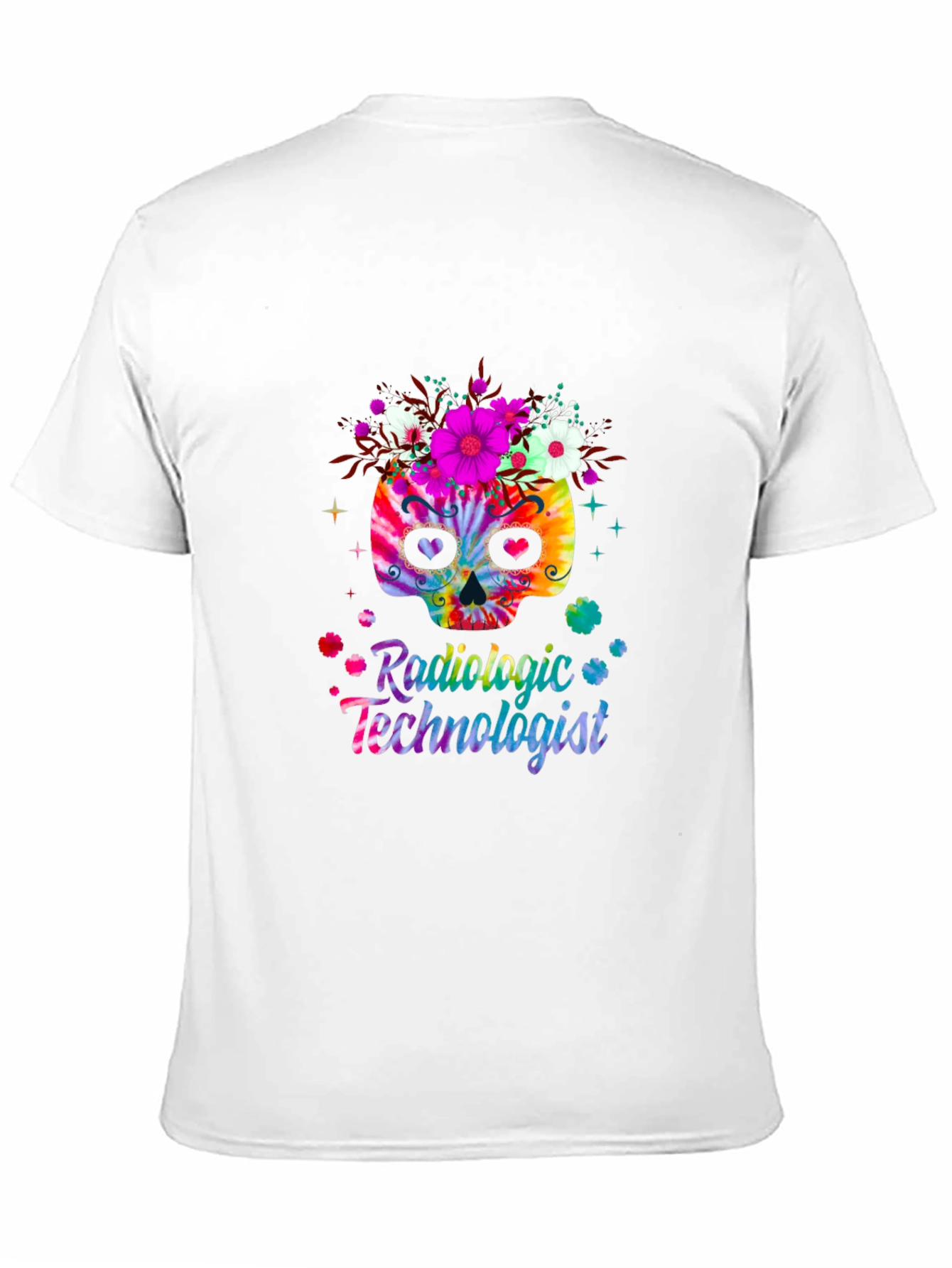 Radiologic Technologist Floral Skull Tee