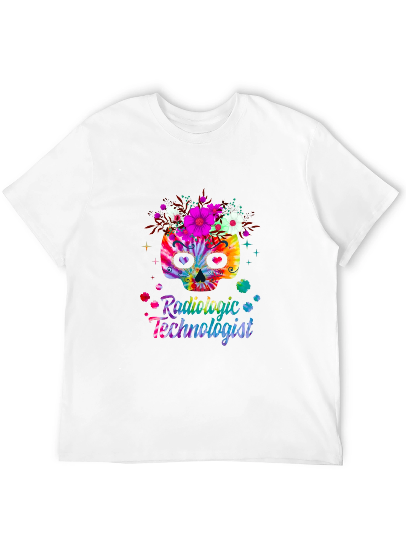 Radiologic Technologist Floral Skull Tee