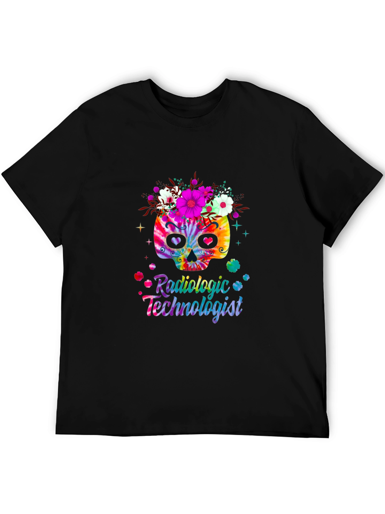 Radiologic Technologist Floral Skull Tee