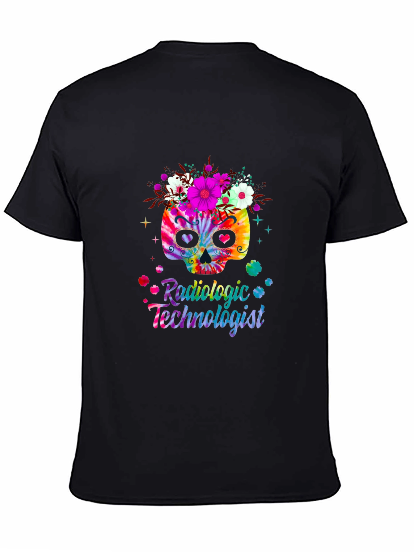 Radiologic Technologist Floral Skull Tee