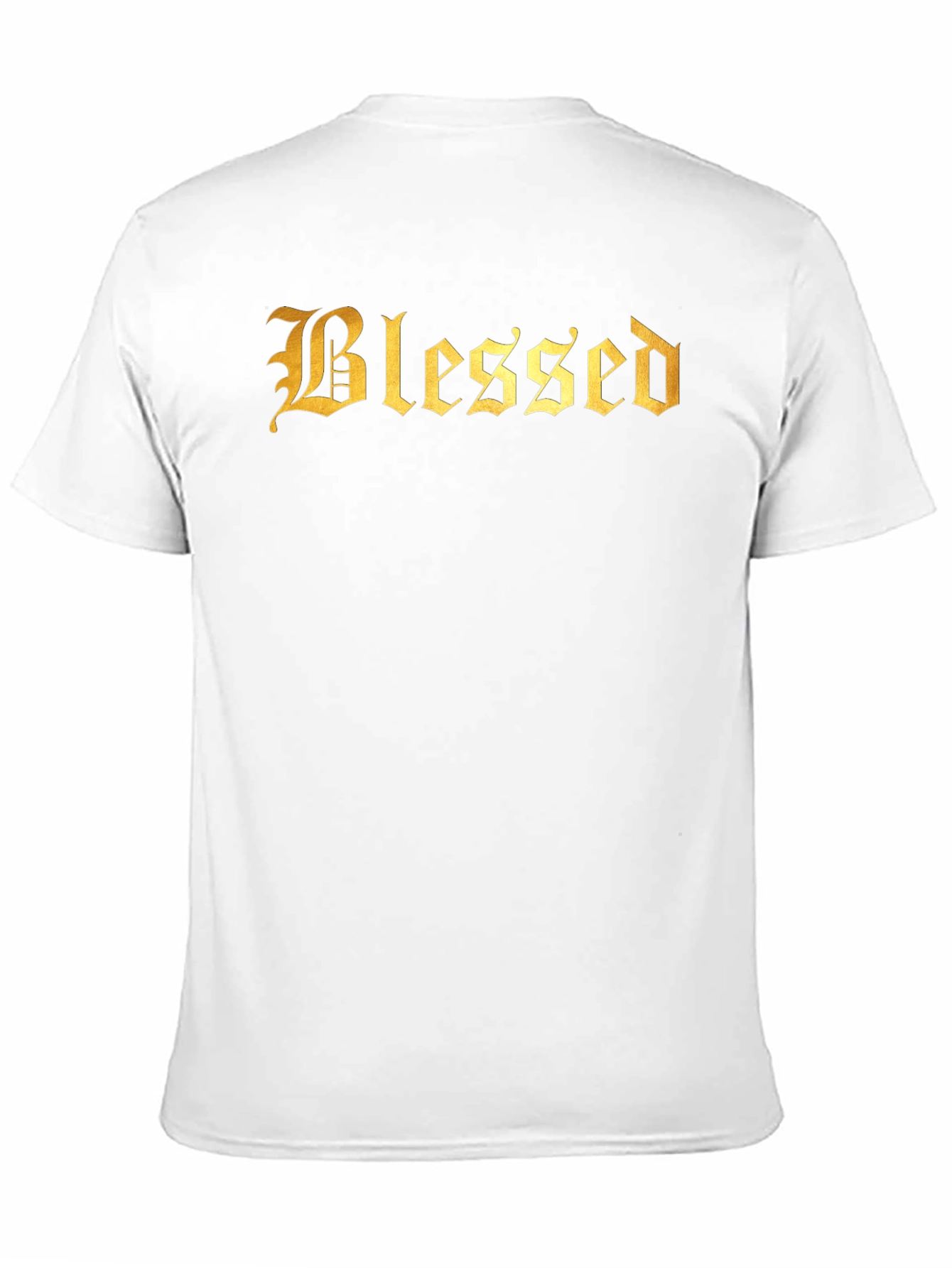 Blessed Gold Lettering Black T-Shirt
