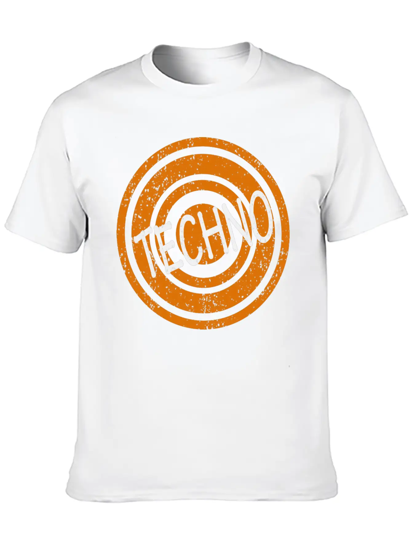 Techno White Word Lightweight Cotton T-Shirt – Daily Comfort Graphic Shirt