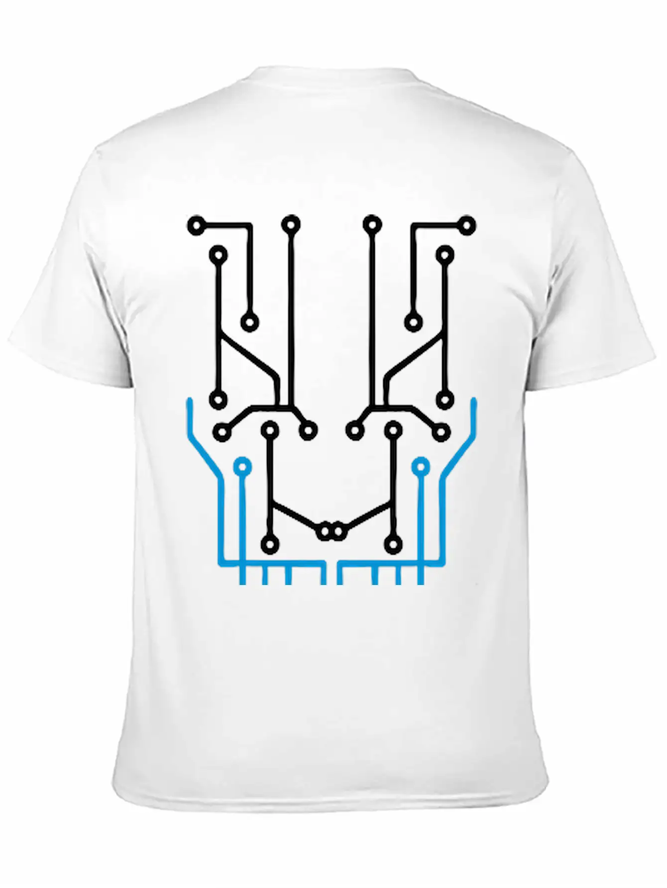 Technology Line Connection Microchip Datentechnik Lightweight Cotton T-Shirt – Daily Comfort Graphic Shirt