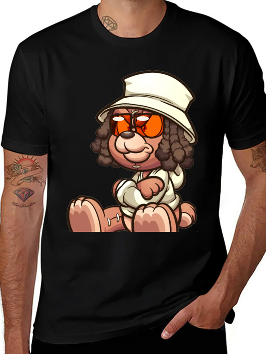 Teddy Bear Sunglasses Lightweight Cotton T-Shirt – Daily Comfort Graphic Shirt