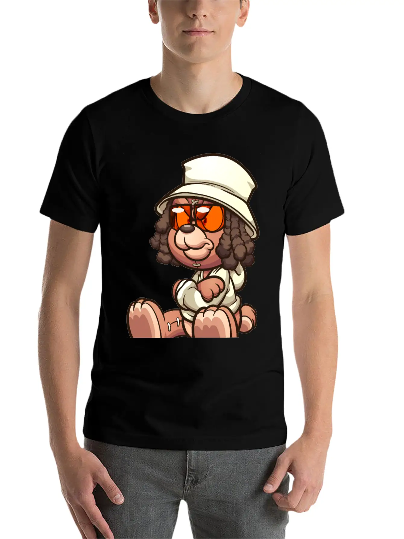 Teddy Bear Sunglasses Lightweight Cotton T-Shirt – Daily Comfort Graphic Shirt