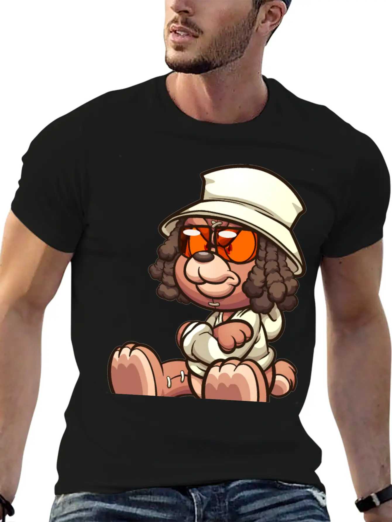 Teddy Bear Sunglasses Lightweight Cotton T-Shirt – Daily Comfort Graphic Shirt