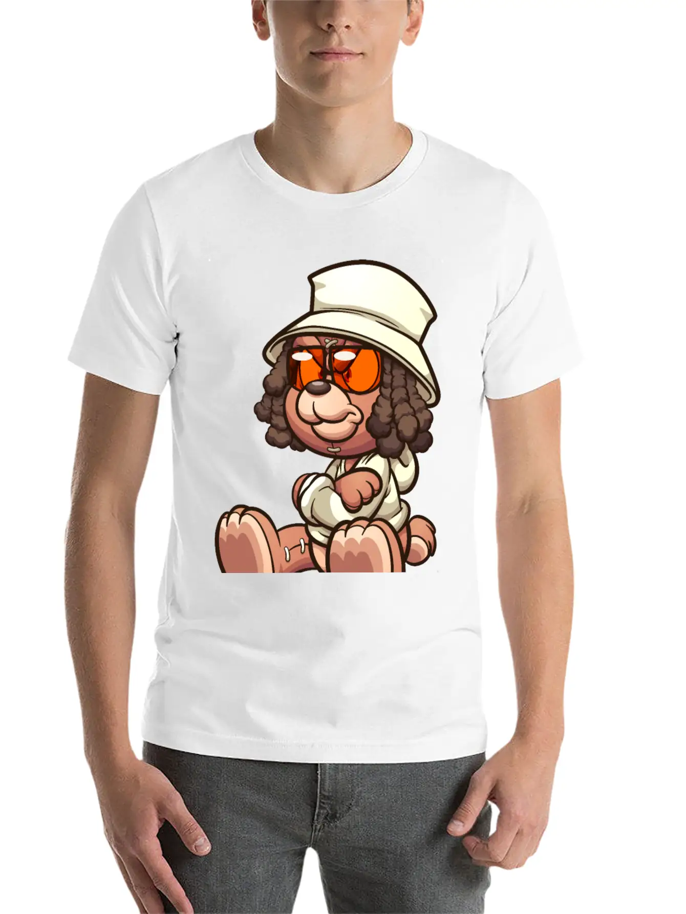 Teddy Bear Sunglasses Lightweight Cotton T-Shirt – Daily Comfort Graphic Shirt